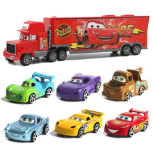 Load image into Gallery viewer, 7Pcs/set Cars Disney Pixar Cars 3 Lightning McQueen Mater Somkey Mack Uncle Truck 1:55 Diecast Car Model for Kids Christmas Gift
