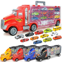 Load image into Gallery viewer, New Transport Car Container Carrier Big Truck Vehicles Toys With Mini Diecast Cars Model Toys For Children Boys Birthday Gifts