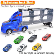 Load image into Gallery viewer, New Transport Car Container Carrier Big Truck Vehicles Toys With Mini Diecast Cars Model Toys For Children Boys Birthday Gifts
