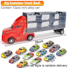 Load image into Gallery viewer, New Transport Car Container Carrier Big Truck Vehicles Toys With Mini Diecast Cars Model Toys For Children Boys Birthday Gifts