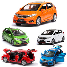 Load image into Gallery viewer, 1:32 Honda Fit Metal Toy Alloy Car Die Cast Toy Car Model Car Pull Back Children Toy Collectible Gift Free Shipping
