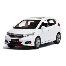 Load image into Gallery viewer, 1:32 Honda Fit Metal Toy Alloy Car Die Cast Toy Car Model Car Pull Back Children Toy Collectible Gift Free Shipping