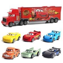Load image into Gallery viewer, 7Pcs/set Cars Disney Pixar Cars 3 Lightning McQueen Mater Somkey Mack Uncle Truck 1:55 Diecast Car Model for Kids Christmas Gift
