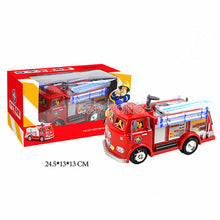 Load image into Gallery viewer, FIREMAN SAM Toy Truck Fire Truck Car with Music+LED Boy Toy Educational Electronic Toys Color Box
