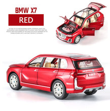 Load image into Gallery viewer, 1:24  BMW X7 Car Model Alloy Car Die Cast Toy Car Model Pull Back Children's Toy Collectibles Free Shipping
