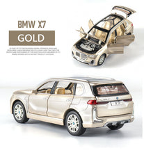 Load image into Gallery viewer, 1:24  BMW X7 Car Model Alloy Car Die Cast Toy Car Model Pull Back Children's Toy Collectibles Free Shipping

