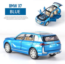 Load image into Gallery viewer, 1:24  BMW X7 Car Model Alloy Car Die Cast Toy Car Model Pull Back Children's Toy Collectibles Free Shipping

