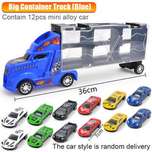 Load image into Gallery viewer, New Transport Car Container Carrier Big Truck Vehicles Toys With Mini Diecast Cars Model Toys For Children Boys Birthday Gifts
