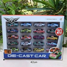 Load image into Gallery viewer, 5/10/20/48pcs Mini Alloy Car Model Diecasts Vehicle Toys Hot Plastic Wheels Box Pull Back Metal Auto Toy Car For Kids Boys Gifts
