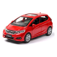 Load image into Gallery viewer, 1:32 Honda Fit Metal Toy Alloy Car Die Cast Toy Car Model Car Pull Back Children Toy Collectible Gift Free Shipping
