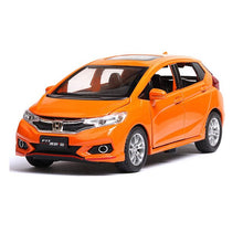 Load image into Gallery viewer, 1:32 Honda Fit Metal Toy Alloy Car Die Cast Toy Car Model Car Pull Back Children Toy Collectible Gift Free Shipping
