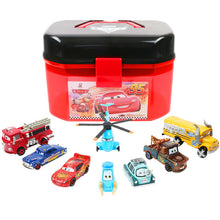 Load image into Gallery viewer, Disney Pixar Cars 2 3 Lightning Mcqueen Portable Storage Box Double Layers Car Toys Christmas New Year Gift for Kids
