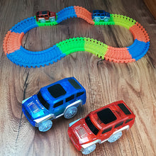 Load image into Gallery viewer, Miracle Glow Racing Track Set Flexible Tracks Toy 56/112/168pcs Race Track+1 or 2 or 3pcs Led Car with
